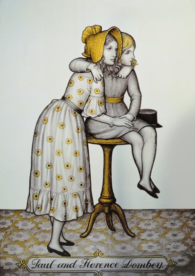 Paul and Florence Dombey from Dombey and Son by Charles Dickens by English School